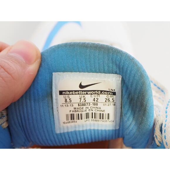 Nike Swingman 360 Pregame TR Sneakers White, Blue And Orange Size 8.5 638072-100 - Picture 10 of 11